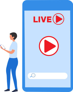 Live streaming youtube concept 