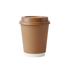 Single serve coffee cup isolated on transparent background