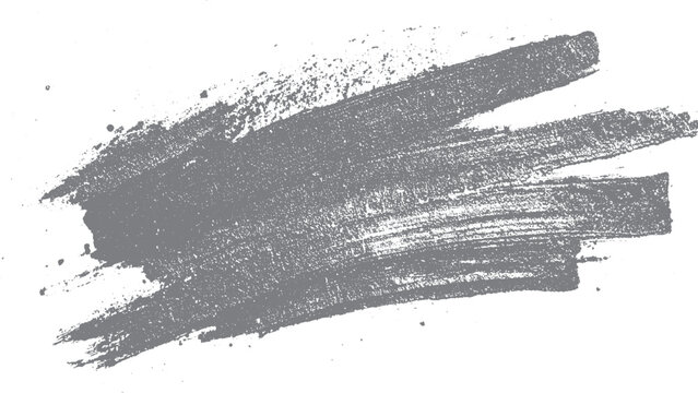 Black ink brush stroke grunge texture set. Rough black paint stroke distressed overlay. 