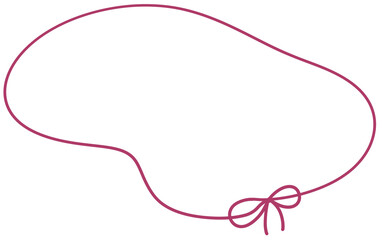 ゆるいわくリボンつき