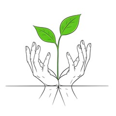 World environment day hands nurturing a green sprout for sustainability