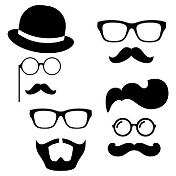 Barba e bigode Hipster logo