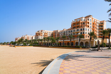 Obraz premium Luxury beachfront residential apartments in King Abdullah Economic City (KAEC), Saudi Arabia