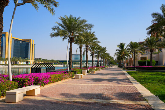 Marina Promenade along the Red Sea canal of King Abdullah Economic City (KAEC) in Saudi Arabia