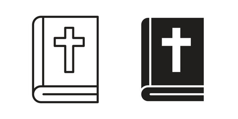 Fototapeta premium Bible icon. set of web icons on white background