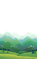 山並みのイラスト_縦