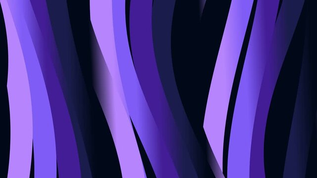 Abstract Motion Graphic Background with Dynamic Purple and Blue Flowing Wave Lines