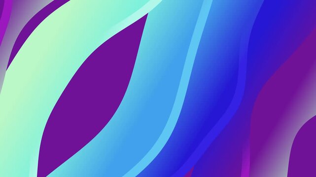 Abstract Blue and Purple Wave Motion Graphic Background with Smooth Fluid Gradient Curves