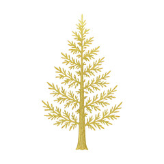 Fototapeta premium PNG Golden tree on black background.