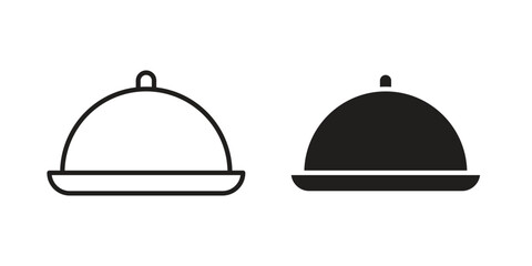 Fototapeta premium Food tray icon. set of web icons on white background