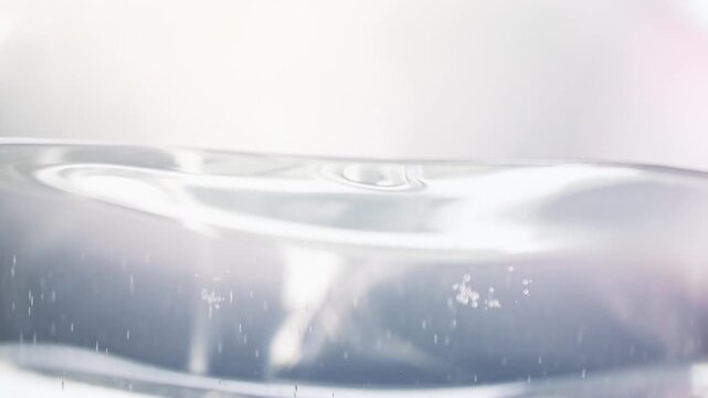 Abstract 3D animation, 3D video of fluid motion for Skin care, hair care, skin restoration, hair restoration, cosmetics, collagen, essence