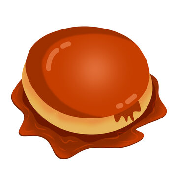 Sweet Quesillo Dessert Illustration