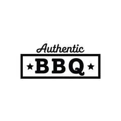 Obraz premium Vector illustration icon authentic bbq label or logo design