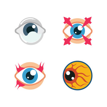 Cataract awareness campaign graphic, cloudy lens education, surgical options talk, preoperative screening desk, postoperative care session, ophthalmology webinar registration