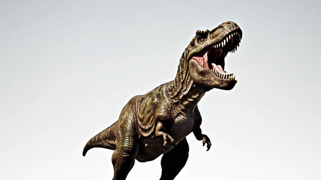 Roaring TRex on white.