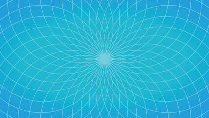 明るい色合いの抽象的な花の放射状イラスト