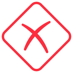 Obraz premium Red Cross Mark Icon Vector. 
