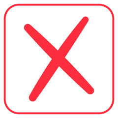 Obraz premium Red Cross Mark Icon Vector. 