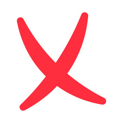 Obraz premium Red Cross Mark Icon Vector. 