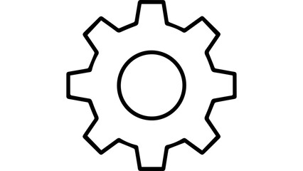 Premium vector of Gear settings icon outline vector isolated on white background