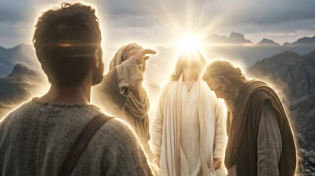 Jesus Conversing with Moses and Elijah on the Mountain