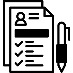 Curriculum Vitae Resume Document Vector Icon