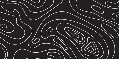 Topographic map background geographic line map with elevation assignments. geographic contour map paper texture. terrain path isolated on a white background retro topographic map. © Bunga