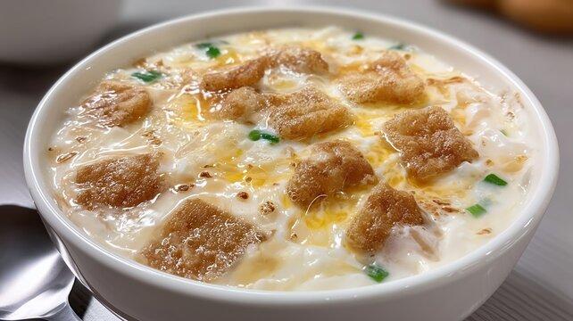 Taiwanese xian dou jiang soymilk soup