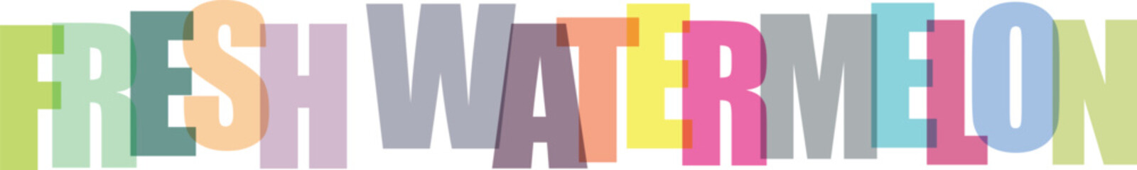 Colorful text fresh watermelon typography watermelon words gradient background © Mim