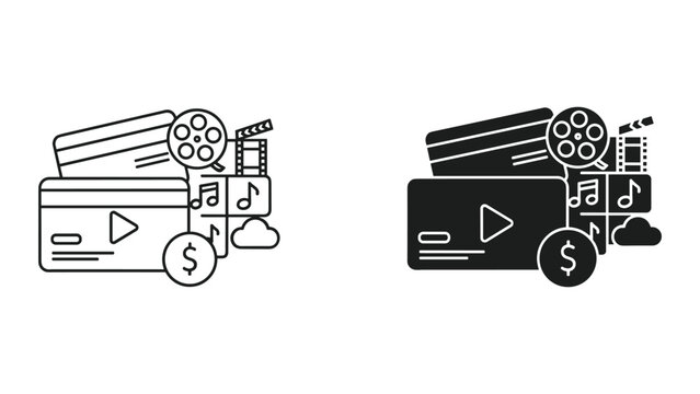 Monetizing digital content with streaming and music icons