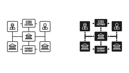 Payment gateway process flowcharts for secure transactions