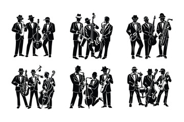 Jazz band trio Svg Bundle 