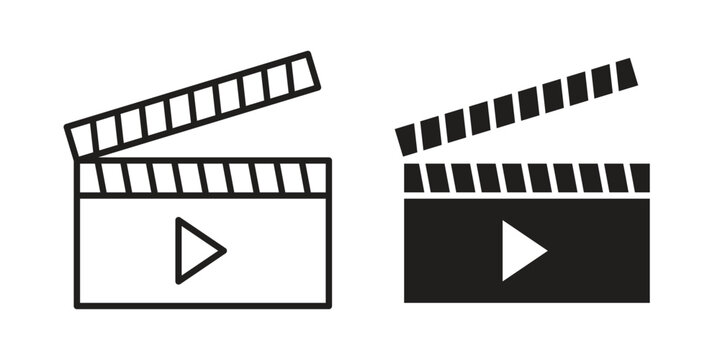 Film clapperboard icon. Premium thin line vector illustrator. Vector EPS10