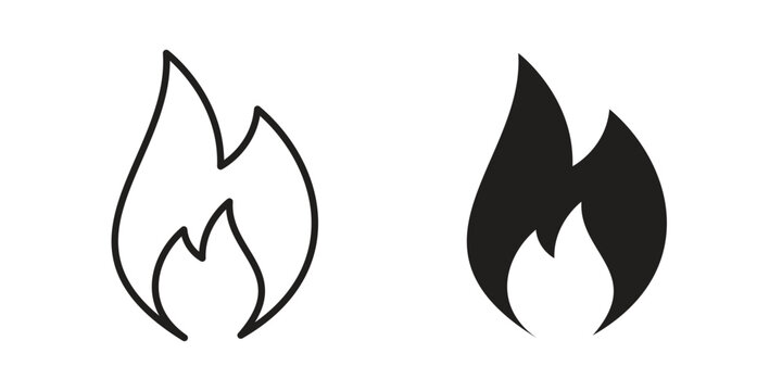 Fire icon. Premium thin line vector illustrator. Vector EPS10