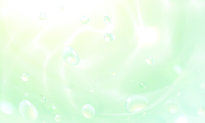 見上げる水面のグリーン