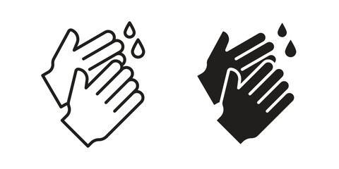 Obraz premium Handwashing icon. Premium thin line vector illustrator. Vector EPS10