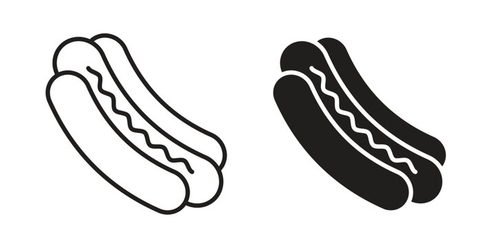 Hot dog icon. Premium thin line vector illustrator. Vector EPS10