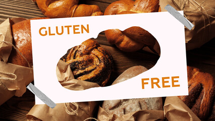 Fototapeta premium Enjoying gluten free baked goods for happy Easter celebrations with friends and family