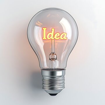 Light Bulb with Concept of Idea Illuminating Creativity and Innovation in Art