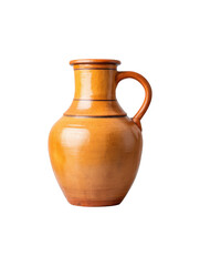 Terracotta clay water jug with a lustrous finish, handle for carrying, and distinct pouring lip