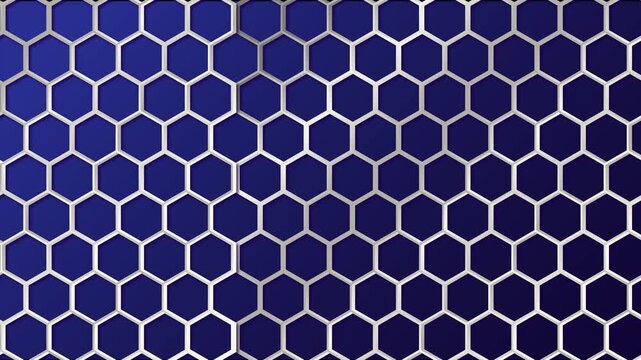 blue and silver geometric honeycomb pattern motion background
