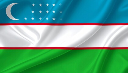 Obraz premium flag of Uzbekistan