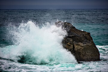 Winter storm on the Black Sea coast, Crimea.