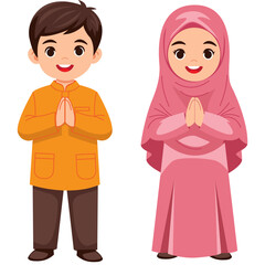 Muslim Children Greeting