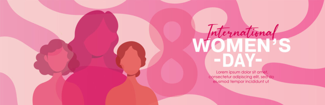 International Women's Day. March 8. Vector illustration, flat design.
