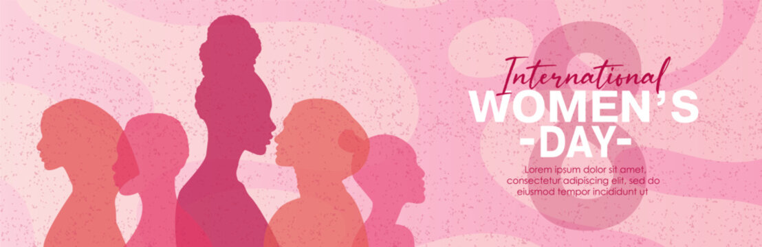 International Women's Day. March 8. Vector illustration, flat design.