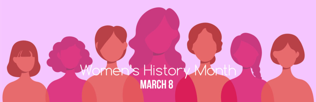 International Women's Day. March 8. Vector illustration, flat design.