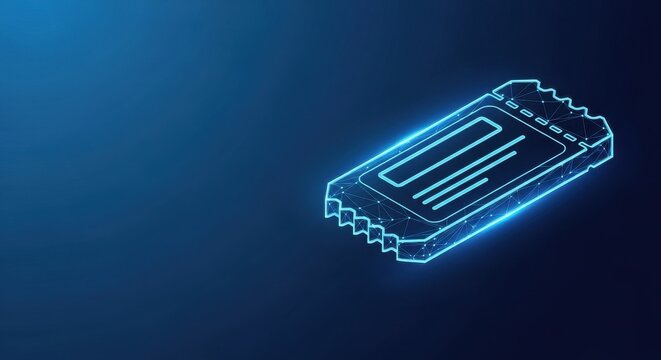 Digital Ticket Access Representing Futuristic Event Entry and Connectivity