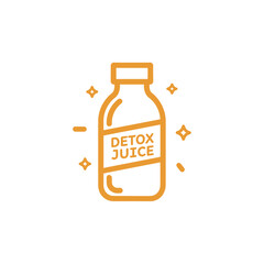 Detox Juice Bottle Illustration for Healthy Lifestyle