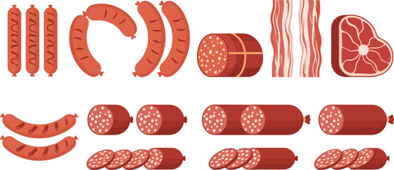 Flat vector illustration set of cute safari animals featuring a lion tiger giraffe toucan and chameleon with tropical leaves for kids nursery. © Ismail